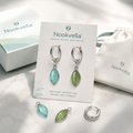 Nookvella™ Modular Leaf Charm Hoop Earrings