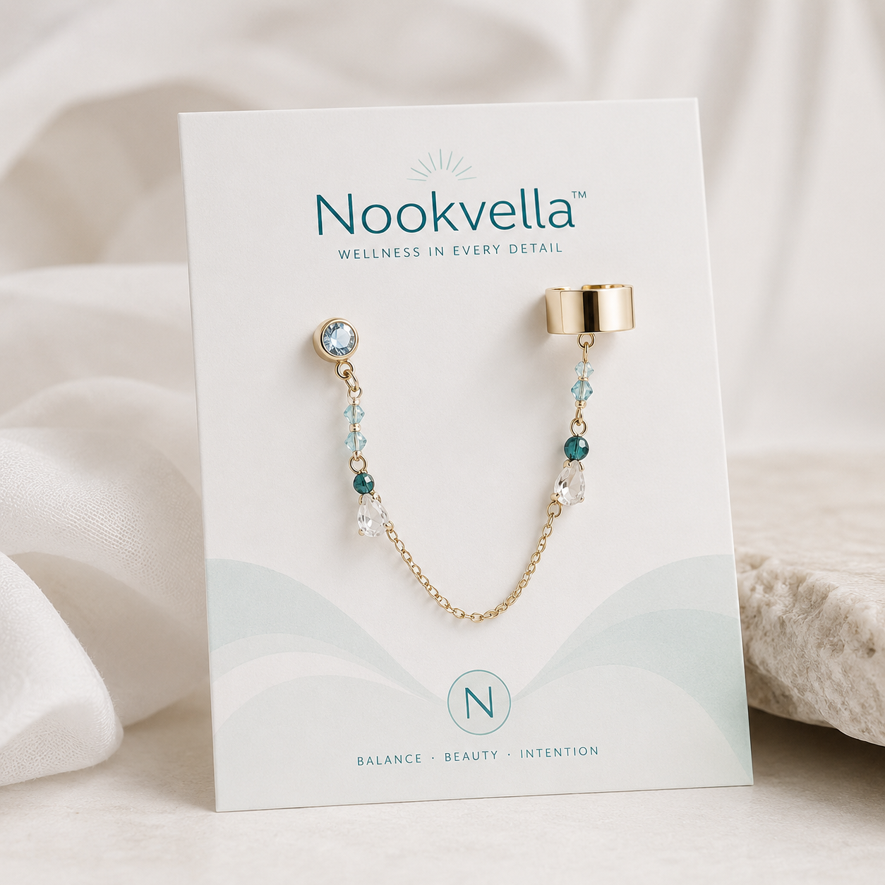 Nookvella™ Celestial Balance Crystal Drop Earrings
