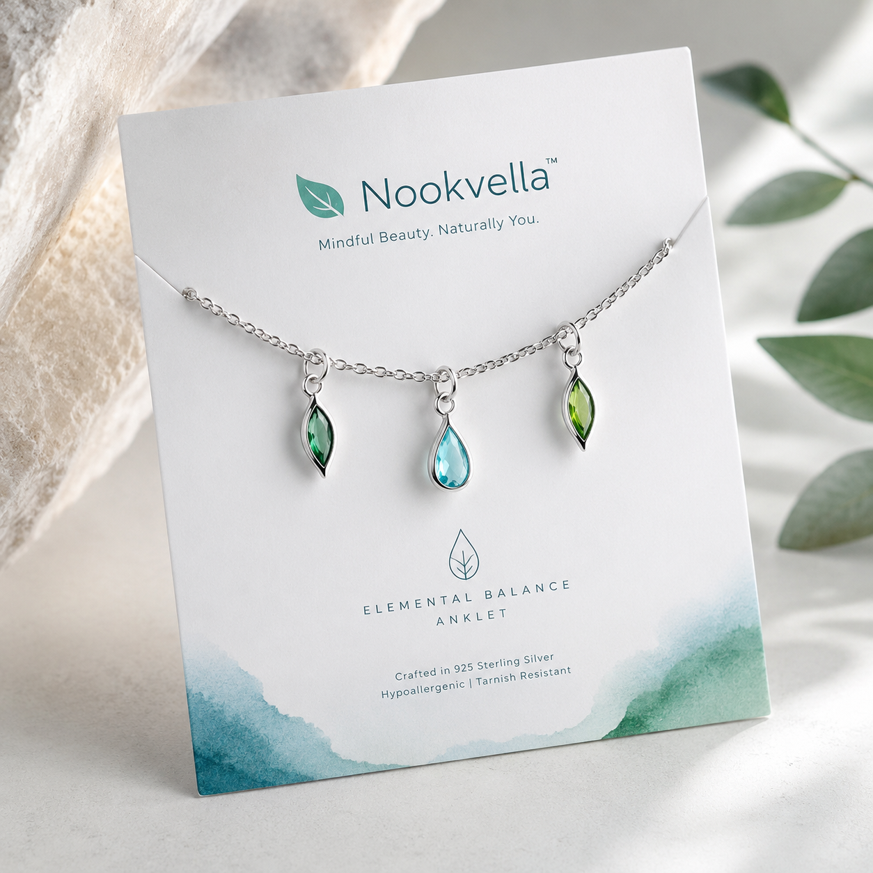 Nookvella™ Elemental Balance Charm Anklet